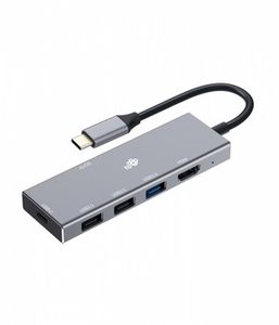 Adapter HUB USB C 7in1 - HDMI, USBx3, PD, SD/TF 