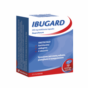 Ibugard 200 mg minkštosios kapsulės N10