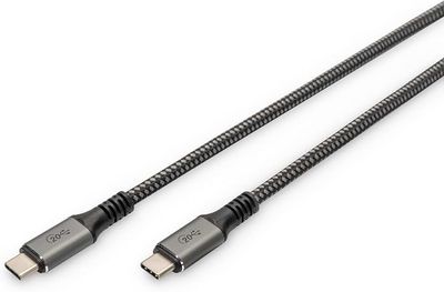 DIGITUS USB 4.0 Typ-C Cable 3m AL-Case PP braid 4K/60Hz PD3.0