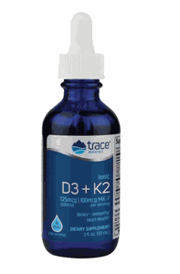 TRACE MINERALS Vitaminas D3 ir K2, 396 dozės 59 ML