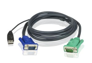 Komutatorius Aten 2L-5202U 1.8M USB KVM Cable with 3 in 1 SPHD