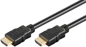 Goobay High Speed HDMI Cable with Ethernet 	61150 Black, HDMI to HDMI, 1 m