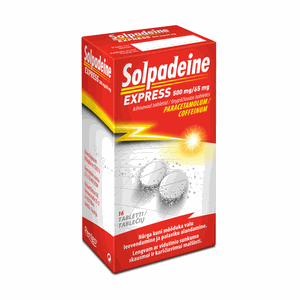 Solpadeine Express 500 mg+65 mg šnypščiosios tabletės N16