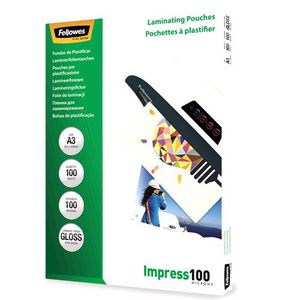Fellowes A3 Glossy 100 Micron Laminating Pouch 100-pack