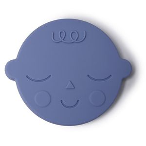 Mushie silikoninis kramtukas Face Blueberry, mėlynas