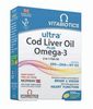 Maisto papildas VITABIOTICS Ultra Cod liver oil plus Omega-3 kapsulės N60