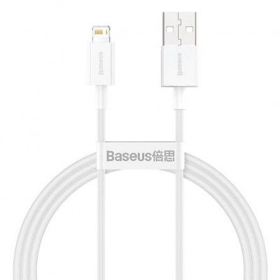 Baseus Superior USB to Lightning 2.4A 1m - greito įkrovimo kabelis, baltas