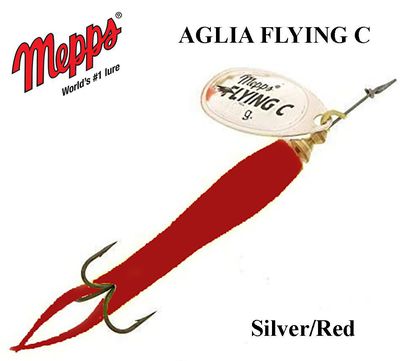 Sukrė Mepps Aglia Flying C Silver/Red 10 g