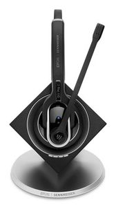 EPOS | SENNHEISER IMPACT DW Pro 2 PHONE - EU Laisvų rankų įranga Bevielis Su lankeliu Biuras / skambučių centras Juoda, Sidabras