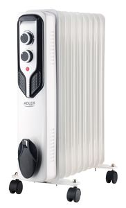 Tepalinis radiatorius Adler Oil-Filled Radiator AD 7816	 2000 W, Number of power levels 3, White