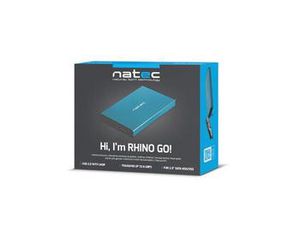 NATEC NKZ-1280 external enclosure RHINO GO for 2.5inch SATA USB 3.0 Blue