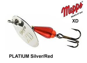 Blizgė Mepps XD PLATIUM Silver/Red 7 g