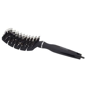 OSOM Professional Hair Brush Lenktas plaukų šepetys su nailono spygliukais, šerno šereliais ir smeigtuku plaukų atskyrimui, 1vnt 