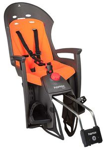 Vaikiška kėdutė Hamax Siesta prie rėmo gray/orange atlenkiama
