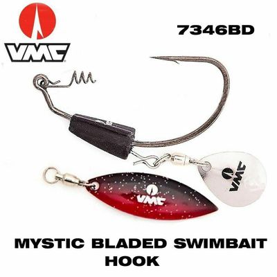 VMC 7346BD mystic Bladed Swimbait kabliukas Black Nickel 6/0