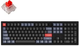 Keychron V6 100% Mechanical Keyboard (ANSI, Carbon Black, RGB, Hot-swap, US, Pro Red Switch)