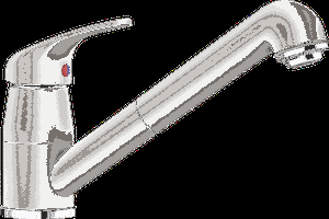 Plautuvės maišytuvas BLANCODARAS-S su ištraukiama žarnele, kavos spalva