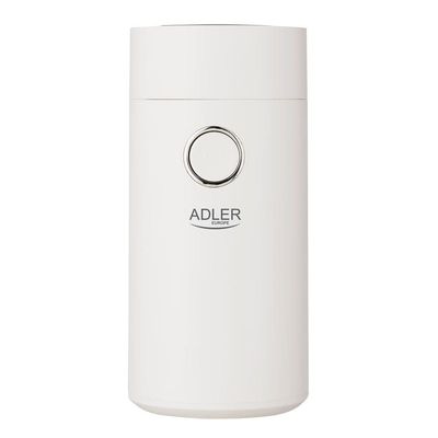 Kavamalė Adler AD4446wg 150 W, Coffee beans capacity 75 g, Lid safety switch, White