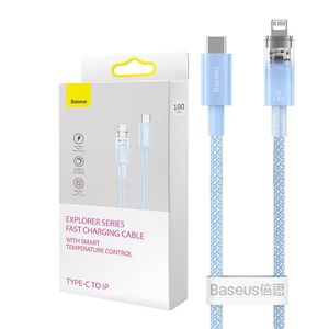 Rychlonabíjecí kabel Baseus USB-C na Lightning Explorer Series 1m, 20W (modrý)