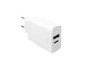 FIXED USB-C/USB Travel Charger 30W, White