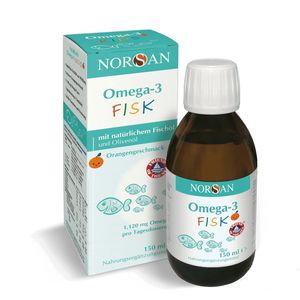 NORSAN, OMEGA-3 FISK, APELSINŲ SKONIO, 150 ml aliejus