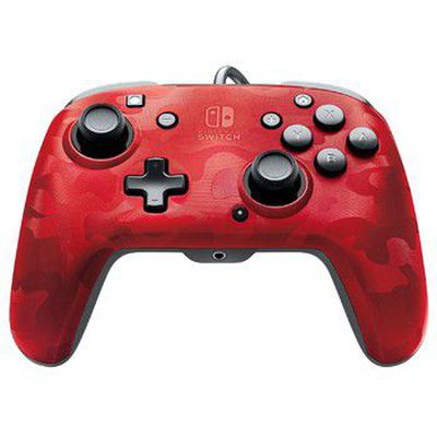 PDP Faceoff Deluxe+ Audio - Red Camo laidinis valdiklis skirtas Nintendo Switch