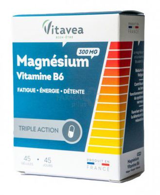 Maisto papildas VITAVEA Magnis + vitaminas B6 kapsulės N45