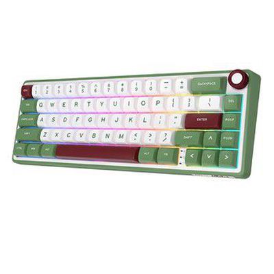 Royal Kludge R65 RGB Green sand laidinė mechaninė klaviatūra | 60%, Brown switches, US