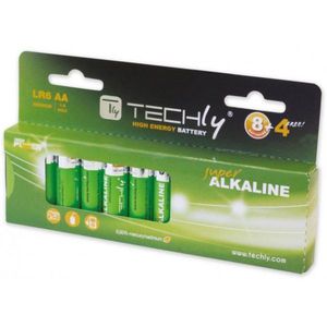 Techly Alkaline batteries LR06 AA 12pcs, (IBT-LR06T12B)