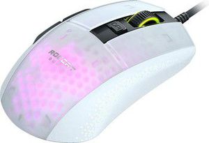 ROCCAT Burst Pro White Wired Gaming Optical Mouse with 6 buttons | Multi color Lightning | 16000 DPI