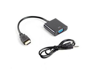 LANBERG AD-0017-BK adapter HDMI-A M ->VGA F with audio cable