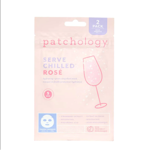 Patchology Serve Chilled™ Rosé Sheet Mask Odą sauganti veido kaukė, 2vnt