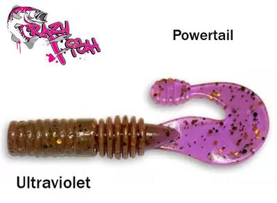 Guminukas aromatizuotas Crazy Fish Powertail Ultraviolet 7cm Kal