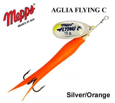 Sukrė Mepps Aglia Flying C Silver/Orange 10 g