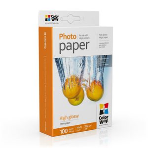 Foto popierius ColorWay Photo Paper 	PG2601004R Glossy, White, 10x15 cm, 260 g/m²