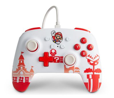 PowerA WIRED Mario Red/White CONTROLLER FOR NINTENDO SWITCH