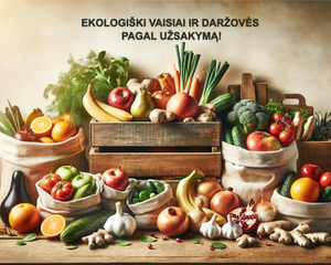 Ekologiški vaisiai ir daržovės pagal užsakymą