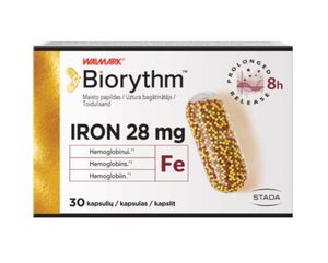 BIORYTHM  geležis 28 mg, N30