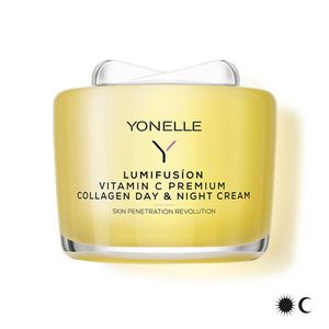 Yonelle Lumifusion Vitamin C Premium Collagen Day &amp; Night Cream Skaistinamasis kremas su vitaminu C, 55ml
