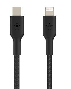 Kabel Braided USB-C Lightnint 1m Black