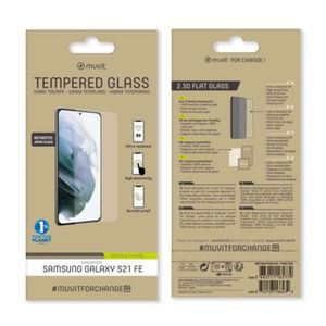Samsung Galaxy S21 FE Tempered Glass  By Muvit Transparent