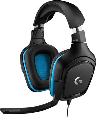 Logitech G432  Gaming Headset (Black/Blue)