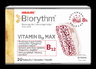 BIORYTHM vitaminas B12 kapsulės N30