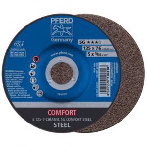 Šlifavimo diskas PFERD E 125-7 Ceramic SG Comfort Steel