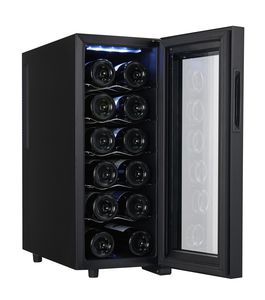 Vyno šaldytuvas Adler Beverage Pantry AD 8083 Energy efficiency class G Free standing Bottles capacity 12 Black