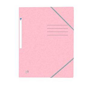 Dėklas dokumentams su gumele ELBA OXFORD, A4, kartoninis, pastelinė rožinė
