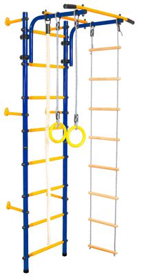 Sporto kompleksas (gimnastikos sienelė) JUNIOR ATLET mėlyna-geltona, 220x60cm