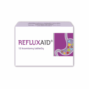 Pharcomed Refluxaid kramtomos tabletės N12