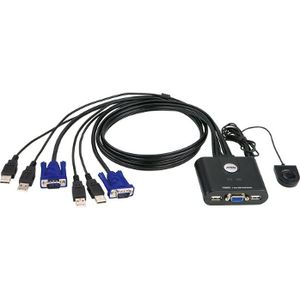 ATEN CS22U-A7 CS22U 2-Port USB KVM Switch Remote port selector 0.9m cables