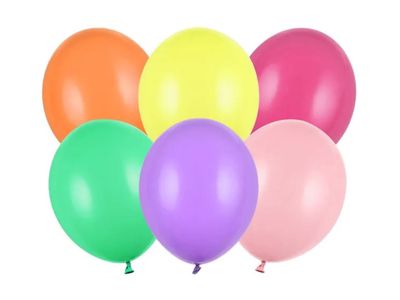 Stiprūs spalvoti balionai 27 cm (100 vnt.)